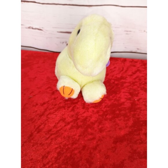 Dinky the Yellow Dinosaur Puffkins by Swibco Stuffed Plush Toy - Picture 3 of 6